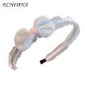 ECHIDNA Kids Princess Headband Shiny Kids Imitation Pearls Bowknot Decor Hair Hoop. 