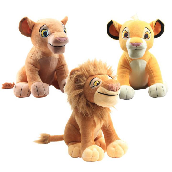 Disney Plush Toy The Lion King Simba Nala Stuffed Animals Mufasa Doll Pillow Children Kid Boy Girl Gift Bed Sofa Decorations