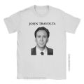 Pakaian Pria Kaus Potret John Travolta Aktor AS Kaus Cetak Camisa Antik Mode Pakaian Atasan untuk Wanita. 