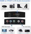YPbPr RGB + R/L to HDMI Video Audio Converter V1.3 Support LPCM For HDTV,DVD,PSP, Xbox 360 and Wii, metal housing ( with AC adapter). 
