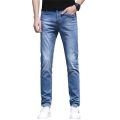 All Size Men_s  Stretch Jeans High Quality Stretch Casual Pants Fashion Blue Slim Denim Mens Jeans. 
