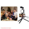 Vlog Shooting Kit Mini LED Video Light | Vlogging Kit Equipment Tripod with Bluetooth Remote for phone Tablet SLR Camera | Flexible Tripod Kit for Live Streaming | Accessories for Mobile Phone  Video Recording Tripod with mic Light. 