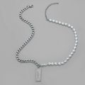 Wholesale Dollar Combined Pearl Necklace Men Hip Hop Jewelry Stainless Steel Necklace Custom. 