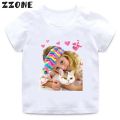 Kawaii Like Nastya Love Cat Graphic Cartoon Kids T-Shirts Funny Girls Clothes Baby Boys T shirt Summer Children Tops,ooo5483. 