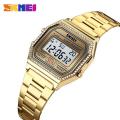 SKMEI Fashion Ladies Alarm Waterproof Stainless Steel Casual Digital Watches for Women 1474. 
