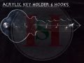 Acrylic Key Shaped Key Ring Holder 6 Holes. 