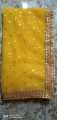 Net Dupatta 4 Side Gota Lase For Women Dyeable With Golden Lining And Border -  Net Dupatta for Girls / Ladies & Women - Chunri - Organza Dupatta in Black,  Red , White and More Different Colour - Stole - Scarf. 