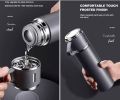 Vacuum Flask Set with 3 Cups Combo  500ml/16.9oz Vacuum Insulated Bottle with Cup Top Grade Stainless Steel Double Wall Insulated Thermos Travel Flask Bottle for Tea / Coffee / Water to keep Hot & Cold Up to 12 Hours suitable for Indoor or Outdoor Use. 