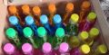 Blowing Bubbles Liquid for Bubble Machine Pack of 4 Pcs Fancy Bottle with Stick. 