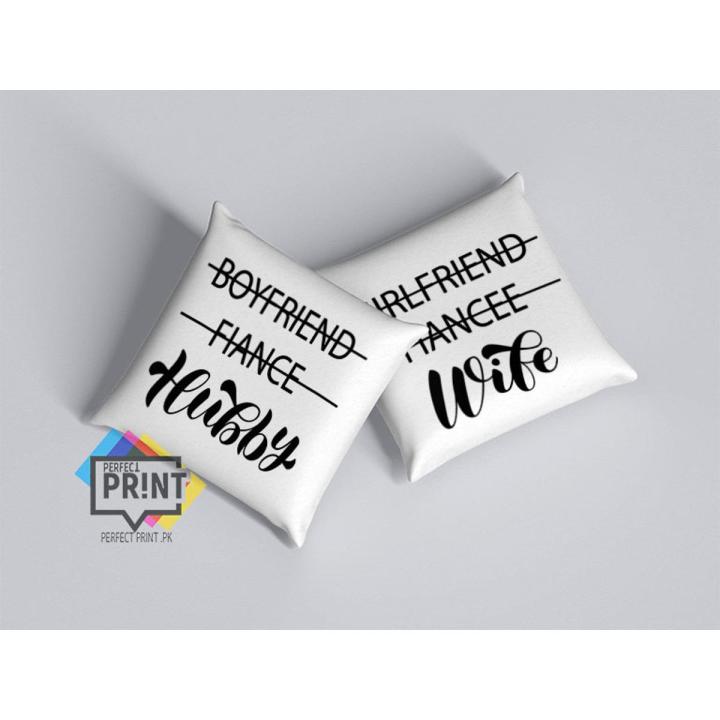 Wedding Gift Hubby Wifey Pillow cases Husband and Wife Gift for Bride at Bridal Shower Gift or Wedding Engagement Marriage Gift
