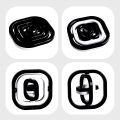 3D Infinite Flipping Black White Finger Creative Fingertip Gyroscope and Decompression Toy. 