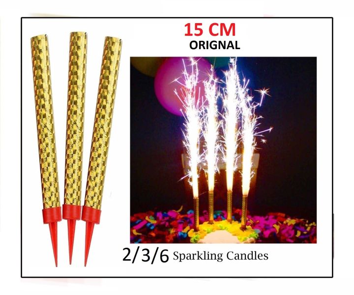 Original China Sparkle Candle Pack of 3/6 Cake candle 12CM for Birthday celebration and new look for the celebration Cake Candles