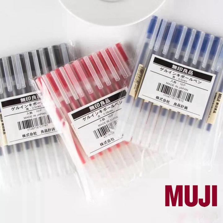 【ready stock Japanese MUJI Gel Pen 0.38/0.5mm Black Ink Pen Office Supplier