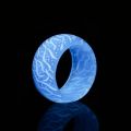 Fashion Secret Fade-free Magic Forest Yellow Purple Green Blue Fluorite Luminous Resin Crack Ring. 