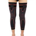 【HOT】 1 Pcs Compression Knee Support Pads Orange Lengthen Stripe Sport Sleeve Protector Elastic Long Kneepad Brace Volleyball Running. 