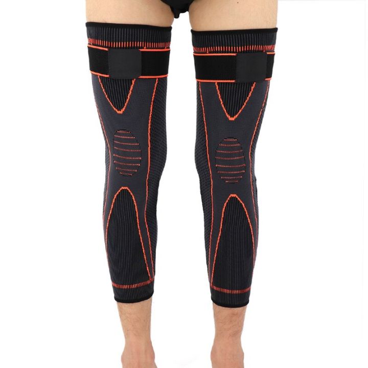 %E3%80%90HOT%E3%80%91%201%20Pcs%20Compression%20Knee%20Support%20Pads%20Orange%20Lengthen%20Stripe%20Sport%20Sleeve%20Protector%20Elastic%20Long%20Kneepad%20Brace%20Volleyball%20Running%20-%20Image%204