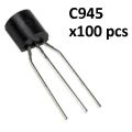 Pack of 100 pcs C945 NPN Transistors. 