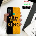 Infinix Hot 9 Back Cover -  King 2Gud Soft Case Cover For Boys. 