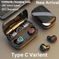 Original M10 Damix Earbuds | Type C Damix Airpods | Tws Airpods With High Bass and super sound earbuds |  True Stereo headphone built in mic earbuds | Airpods with charging case Damix Type c varient earbuds | Damix with big battery Airpods\earbuds. 