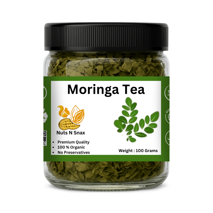 Nuts N Snax Organic Moringa Leaf Tea - Weight Loss & Hair Growth Herbal Blend, 100g