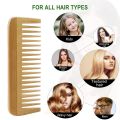 2X Thick Solid Wood Comb Wide Tooth Comb Portable Styling Massage Anti-Static Hair Comb Handleless Hairdressing Comb. 