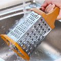 Multifunctional Box Grater With 6-Sided Stainless Steel,for Cheese, Ginger, Vegetables，Garlic，Nutmeg, Chocolate- Easy To Use And Clean. 