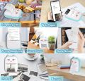 Mini Printer Portable Pocket Thermal Portable Printer Bluetooth Wireless Smart for Photo Picture Office Receipt Label Note QR Code Inkless Printing with iOS Android App. 