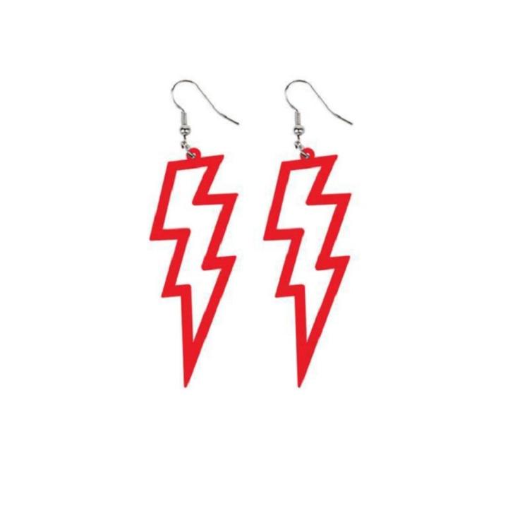 Hollow Lightning earrings Statement Geometric Personality Thunderbolt earrings Acrylic  Geometric acrylic earrings for Daily wear Party accessory Fashion show Gift option Fashion enthusiasts