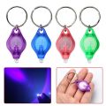 LED Mini Keychain Light UV Flashlight Lamp Button Battery Torch Key Ring Flashlights Purple Light Torch Ultraviolet Flashlights. 