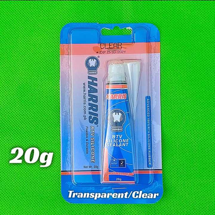 HARRIS RTV Silicone Sealant 20g & 50g Tube & 310ml (Transparent/Clear Color)- Best For Stop Water Leakage And To Fill Empty Spaces etc
