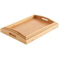 Set of 3 Natural Bamboo Platters Breakfast Trays. 