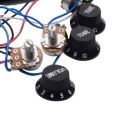Electric Guitar Pickup Wiring Harness Prewired 5-Way Switch SSS Pickup for ST Electric Guitar White. 