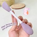 Silicone Double Head Mask Brush, Silicone Face Wash Brush, Mud Film Special Scraper Applicator, Facial Cleansing Brush, Cleaning Tool. 