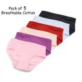 Flourish Pack of 5 Comfortable Cotton Brief Women_Underwear Panties Cotton Panties Brief and Best Quality Underwear's / Under Garments. 