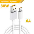 Realme Original Type C Cable Phone Cables 65w 80W 8A Super Fast Charge Super Dart Vooc Real Me 7 pro 8 8i 9pro 9i 6 X50 GT GT2. 