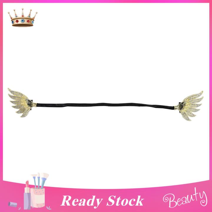 Elegant Bun Maker Exquisite Rhinestone Wings Hair Twister Non-slip Hairpin for Elegant Curls Hair Accessories