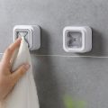 1pcs Home Portable Wall Mount Cloth Clip Organizer Dry Towel Holder Self-Adhesive Waterproof Bathroom Tool. 