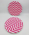 DARK PINK ZIGZAG PAPER PLATES PACK OF 10 PINK THEME PAPER PLATES. 