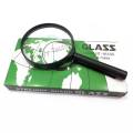 Magnifying Glass Large Size Diameter (75mm) Handheld Magnifier Glass Zoom Magnification 5x Lens For Reading And Other Uses / Color-Black. 
