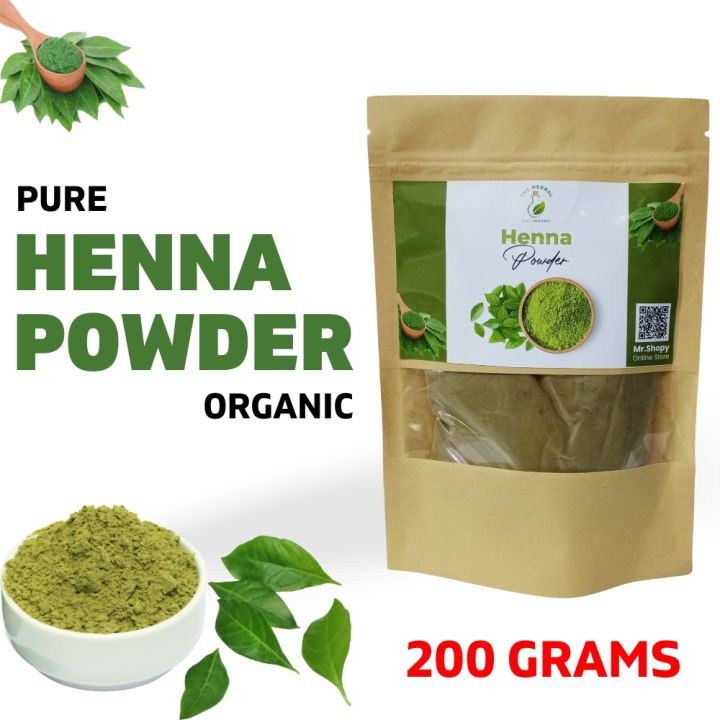 Henna Mehndi Powder | Hena Powder | Henna Powder Organic | Pure Henna Leaf Powder | Henna Leaf Powder 200Grams By The Herbal ( Pure Natural )