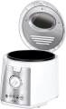 MPM MFR-07 Compact Electric Deep Fryer 1.5 Litre Washable Non-Stick Bowl Regulator up to 190°C, BPA, 1100W, 1200, 1.5 Litres, White. 