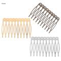 Vintage Blank Metal Hair Comb for Bridal Hair Accessories DIY 5.6cm Gold. 