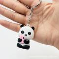 Metal Panda Keychain Cute Metal Ring 10*4*3CM Cartoon Keychain Cartoon 3D 3D Doll Pendant for Backpack Wallet Gift Prize Couple. 