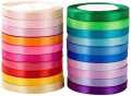 Pack Of 12 - 0.5 inch ribbons - Multi Color. 