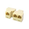 RJ45 3 Way Network Cable Adapter Splitter Extender Plug Coupler RJ45 Ethernet Connector Splitter 1 To 2 Socket Internet Cable Cat 5/6. 