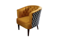 1 Modern Sofa Chair Zig Zag Gol Shape Desigen One Seater Yellow valvet Colour With 1 cousion free {Special Offer available}. 