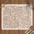 Electric Circuit Reusable Stencil Airbrush Painting Wall Art DIY Home Decor Scrap booking Album Crafts. 