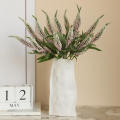 Purple Flower Bouquet Realistic White Silk Simulated Flowers Plastic Pink Artificial Flowers for Wedding Decoration Home Setting Table Decoration Gift Office Decor. 