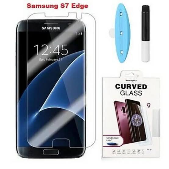 Samsung Galaxy S7 Edge UV Tempered Glass Full Coverage & Full Glue Screen Protector For Samsung Galaxy S7 Edge