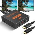 HDMI Splitter 1 in 2 Out 4K HDMI Video Splitter 1X2 Adapter HDMI Converter for TV BOX EU Plug HDMI Splitter 2 Port 2K 4K / HDMI Switch 2 Port ( 1 Input and 2 Same Screen Output ). 